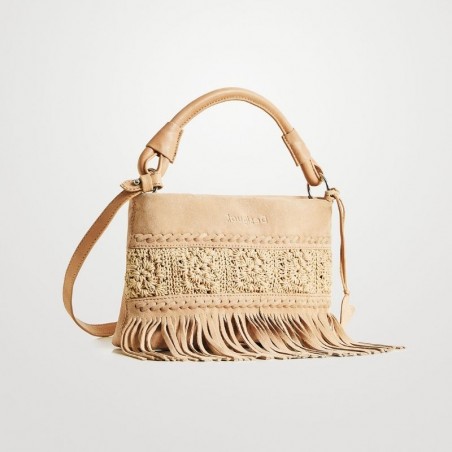 22saxl06 Sac à franges en cuir Desigual