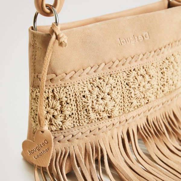 Desigual - Sac à franges en cuir...