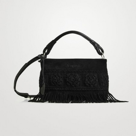 22saxl06 Sac à franges en cuir Desigual