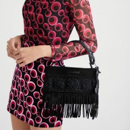 22saxl06 Sac à franges en cuir Desigual