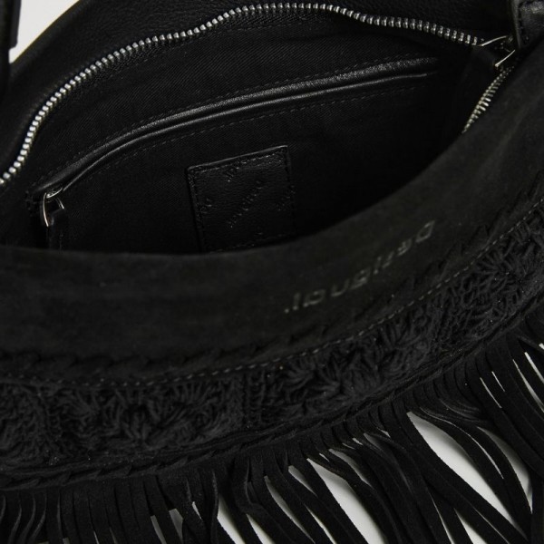 Desigual - Sac à franges en cuir...