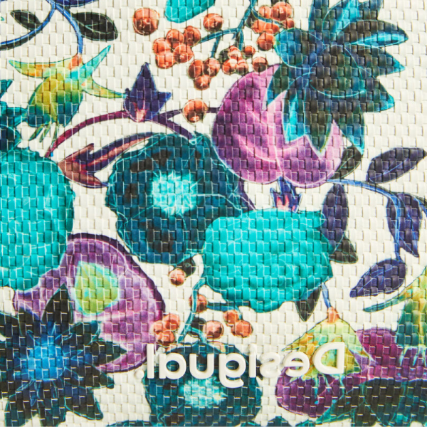 Desigual - Sac à main tressé floral...