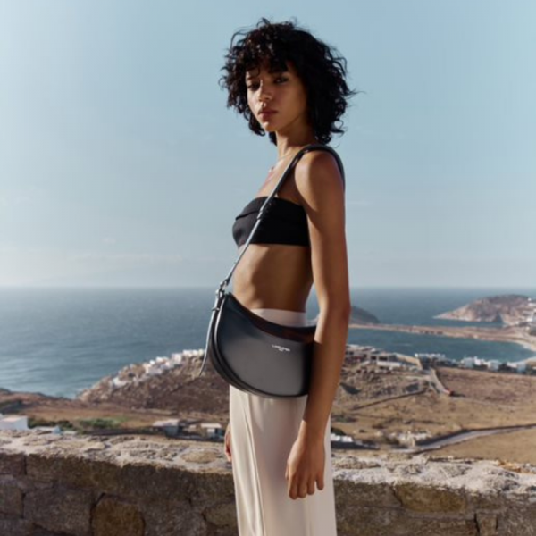 Lancaster- Sac demi-lune en cuir...