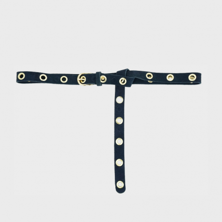 Ceinture en cuir longue à nouer