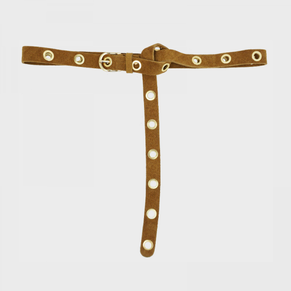 Ceinture en cuir longue à nouer