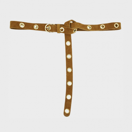 Ceinture en cuir longue à nouer