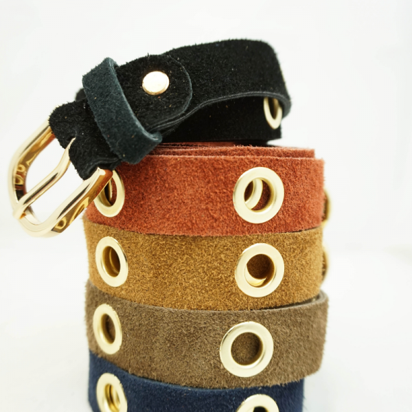 Anais Ceinture longue a nouer en croute de cuir