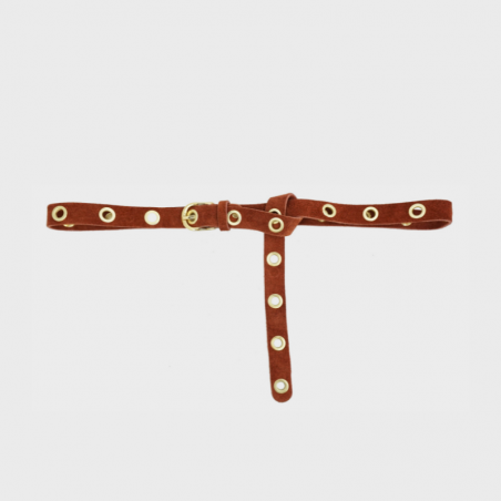 Ceinture en cuir longue à nouer