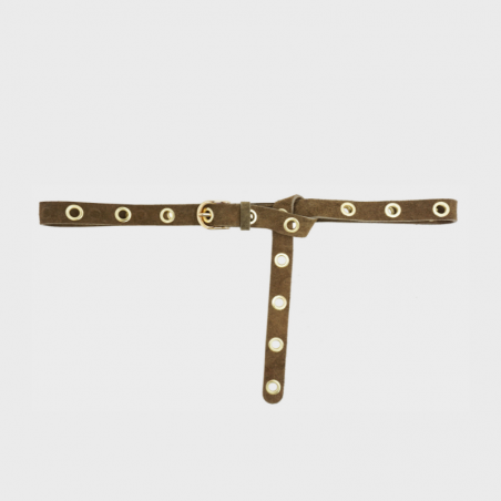 Ceinture en cuir longue à nouer