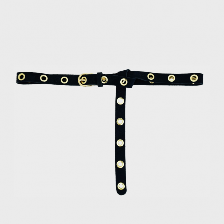 Ceinture en cuir longue à nouer