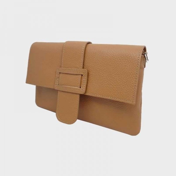 Anais - Pochette plate en cuir avec...