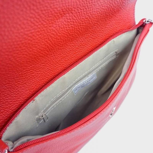 Anais - Pochette plate en cuir avec...