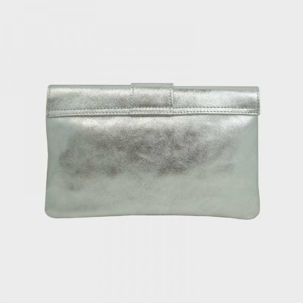 Anais - Pochette plate en cuir avec...