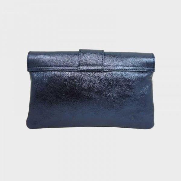 Anais - Pochette plate en cuir avec...