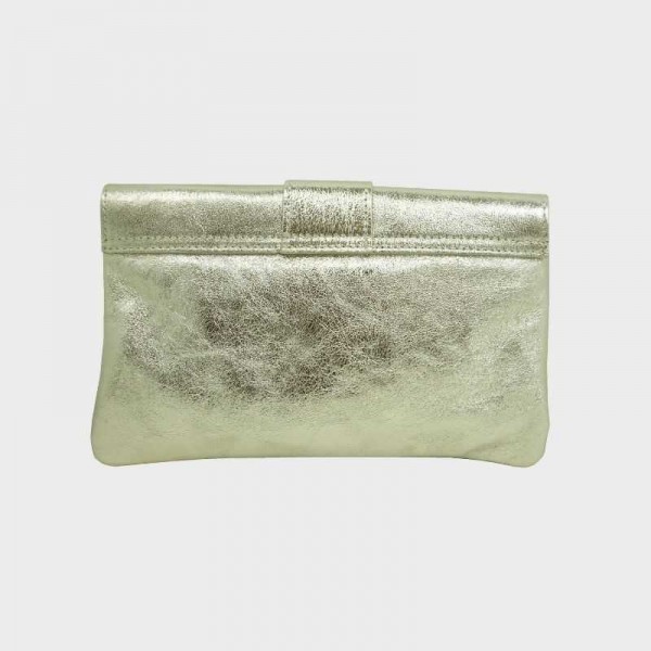 Anais - Pochette plate en cuir avec...