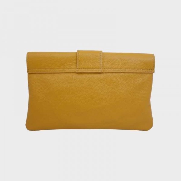 Anais - Pochette plate en cuir avec...