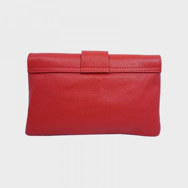 Anais - Pochette plate en cuir avec...