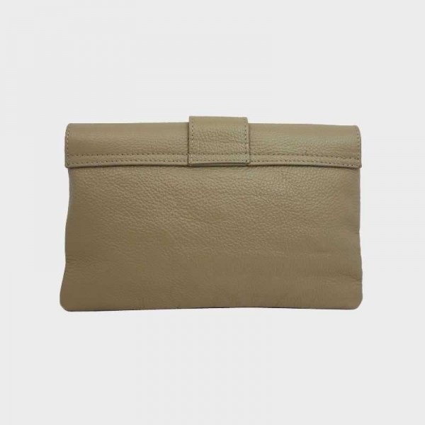 Anais - Pochette plate en cuir avec...