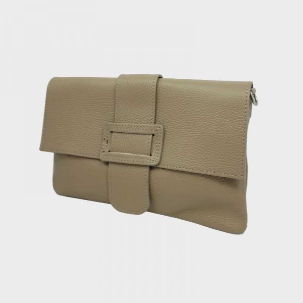 Anais - Pochette plate en cuir avec...