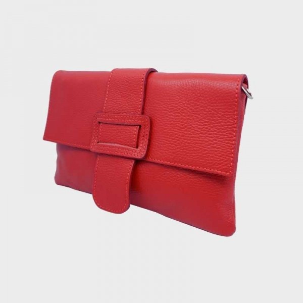 Anais - Pochette plate en cuir avec...