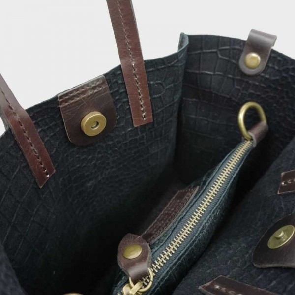 Anais - Petit cabas en cuir façon...