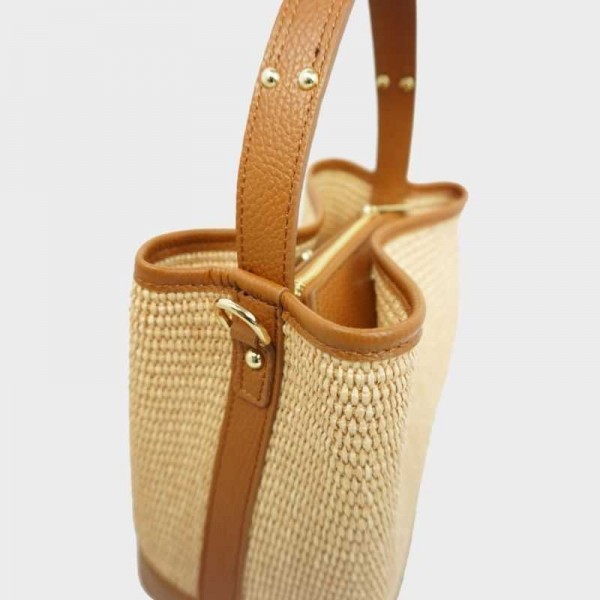 Anais - Panier en raphia Cassis