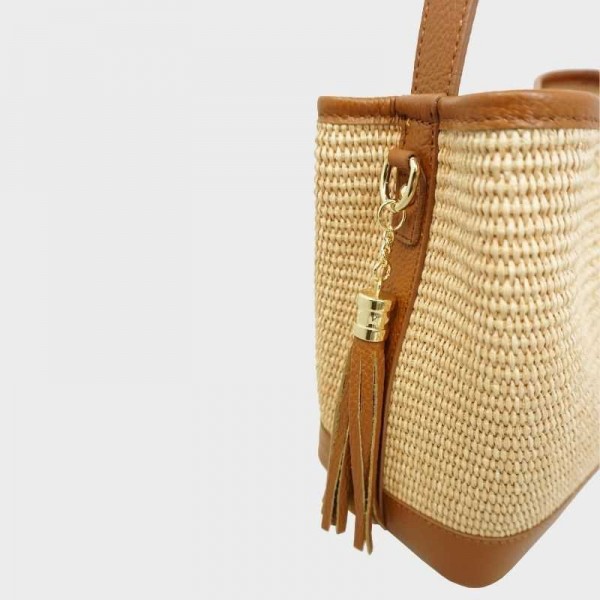 Anais - Panier en raphia Cassis