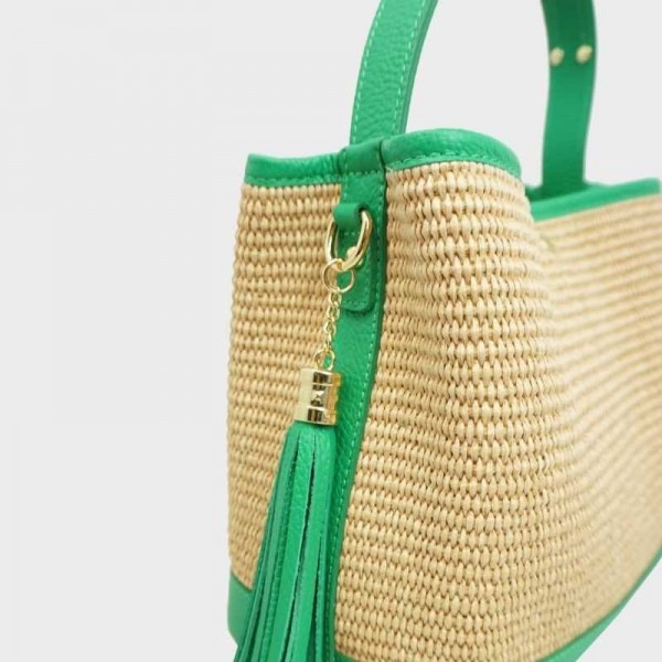 Anais - Panier en raphia Cassis