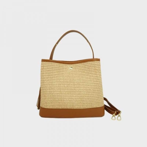 Anais - Panier en raphia Cassis