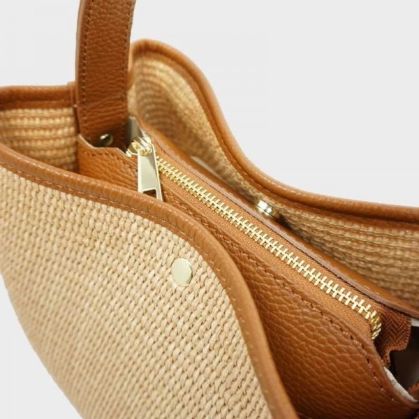 Anais - Panier en raphia Cassis