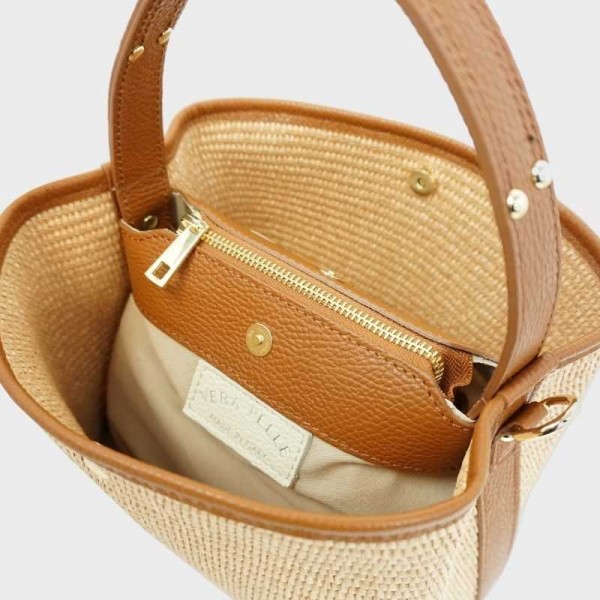 Anais - Panier en raphia Cassis