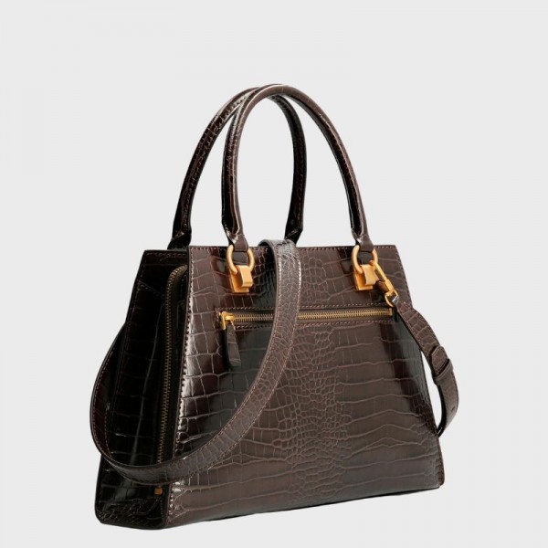 Guess - Sac à main Stephi imprimé Croco