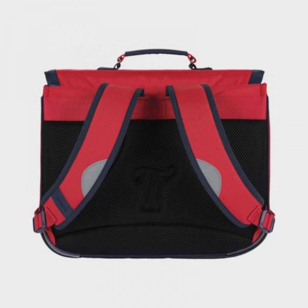 Tann's - Cartable moyen Maé rouge 38cm Tann's - Cartable moyen Maé rouge 38cm