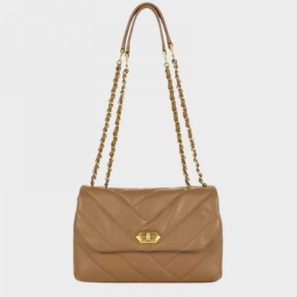 sac bandoulière avec chaîne doré Lancaster sac bandoulière avec chaîne doré Lancaster