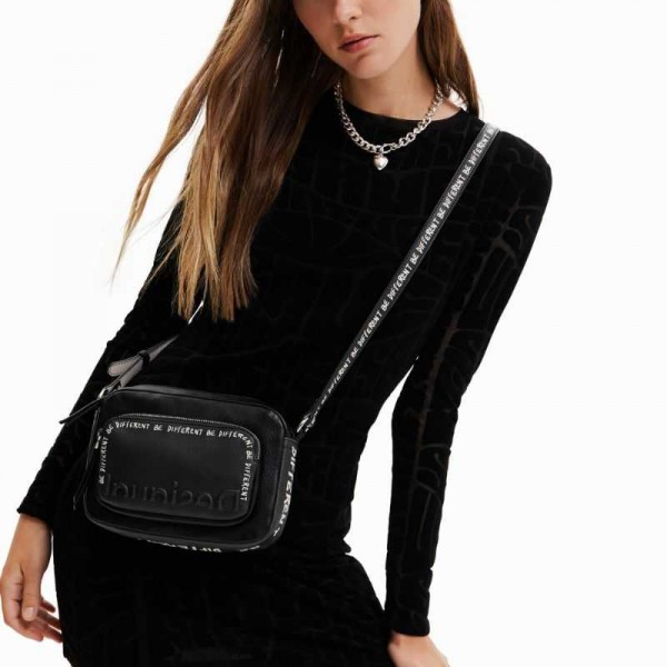 Desigual - Sac bandoulière messages...