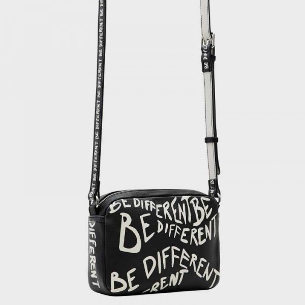 Desigual - Sac bandoulière messages...