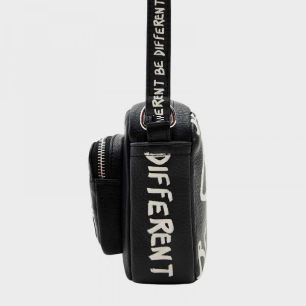 Desigual - Sac bandoulière messages...