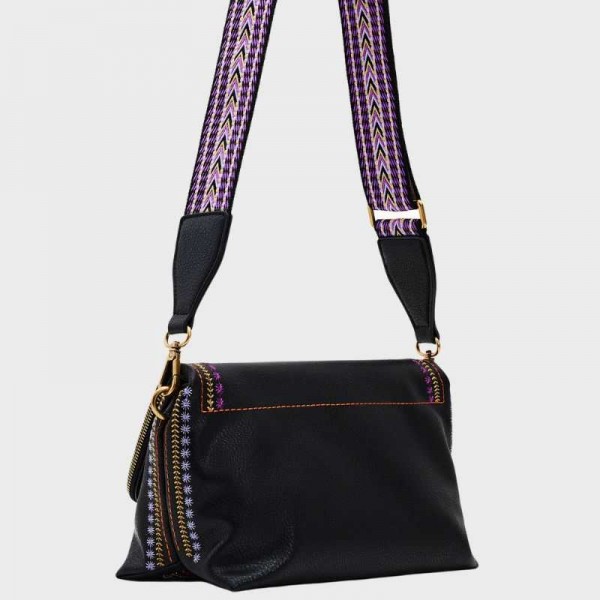 Desigual - Sac bandoulière surpiqûres...