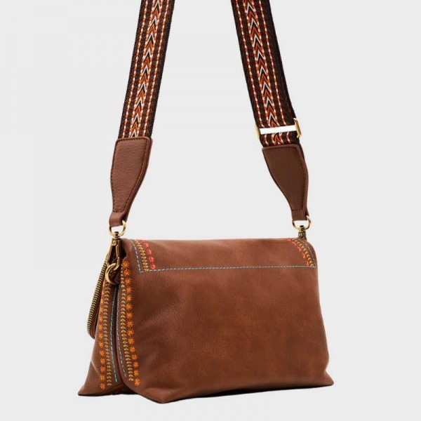 Desigual - Sac bandoulière surpiqûres...