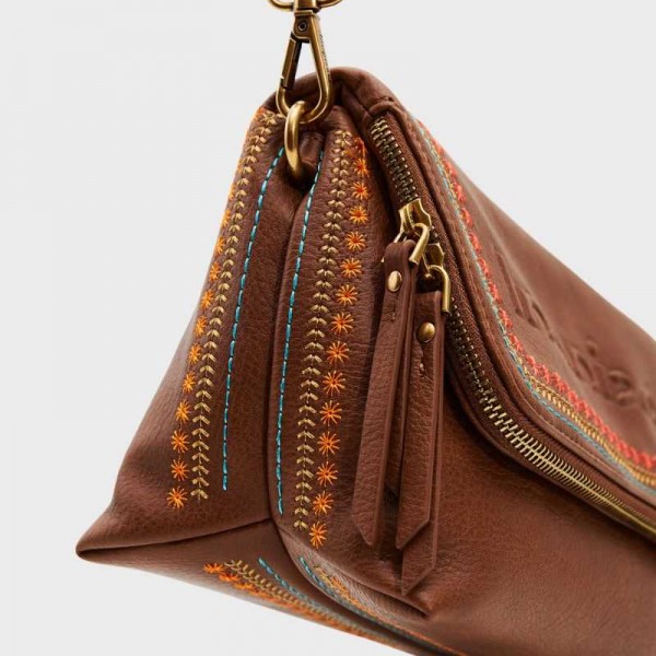 Desigual - Sac bandoulière surpiqûres...