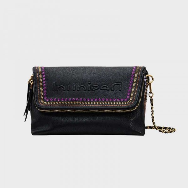 Desigual - Sac bandoulière surpiqûres...