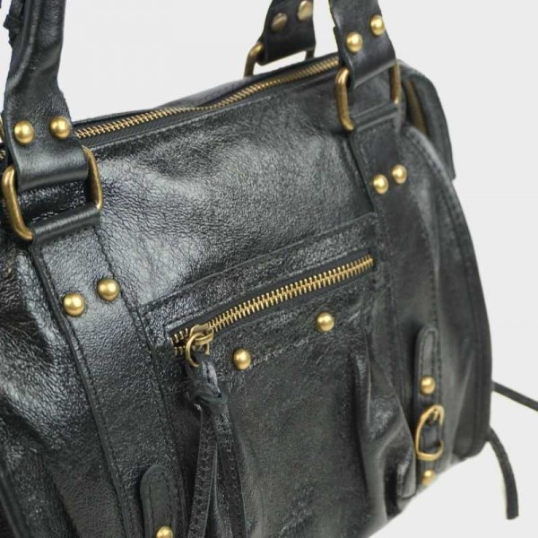 Anais - Sac à main en croûte de cuir...