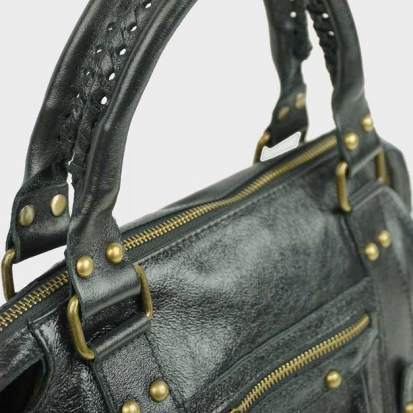 Anais - Sac à main en croûte de cuir...