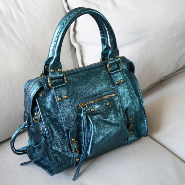 Anais - Sac à main en croûte de cuir...