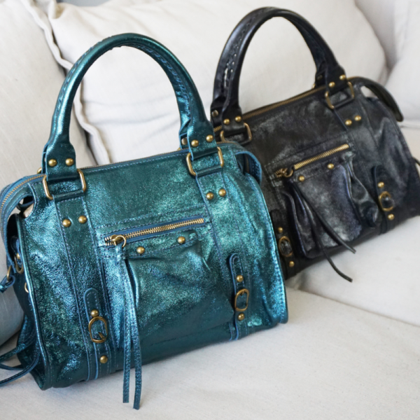 Anais - Sac à main en croûte de cuir...