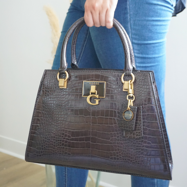 Guess - Sac à main Stephi imprimé Croco