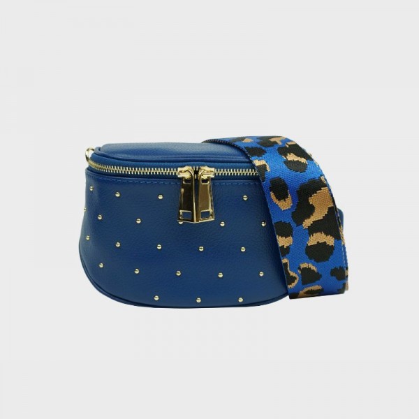 Anais - Sac banane cloutée en cuir Capri