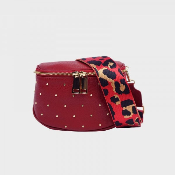 Anais - Sac banane cloutée en cuir Capri