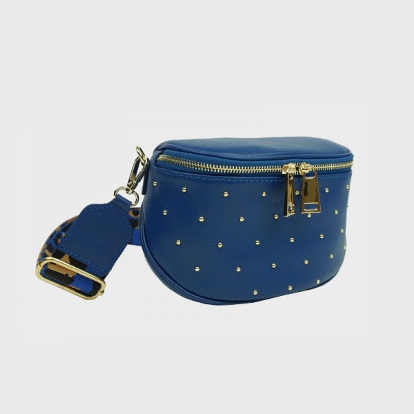 Anais - Sac banane cloutée en cuir Capri