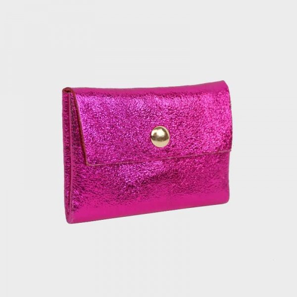 Anais - Porte cartes en cuir brillant...